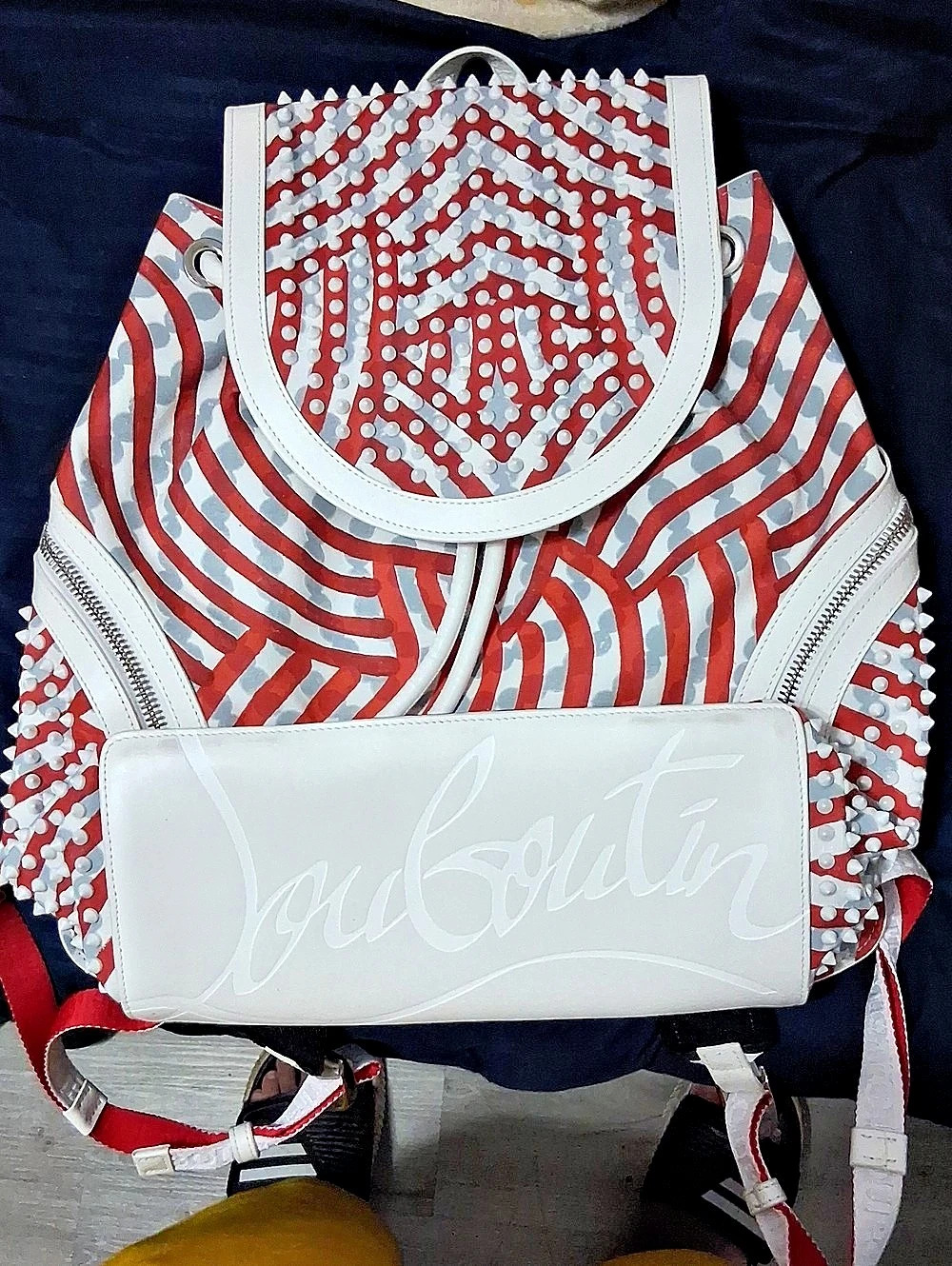 Juicy Couture Red & White Patterned Backpack
